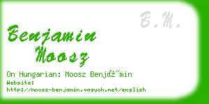 benjamin moosz business card